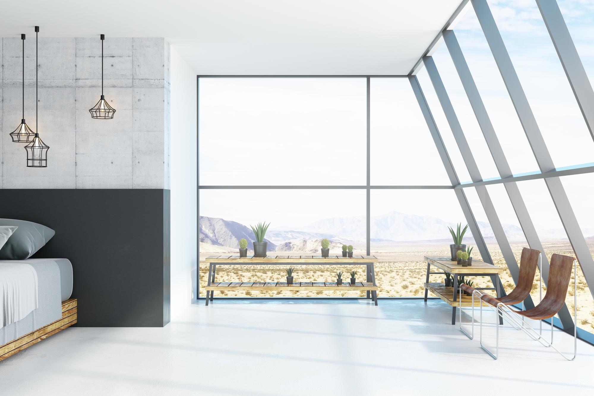 living luminos cu ferestre mari